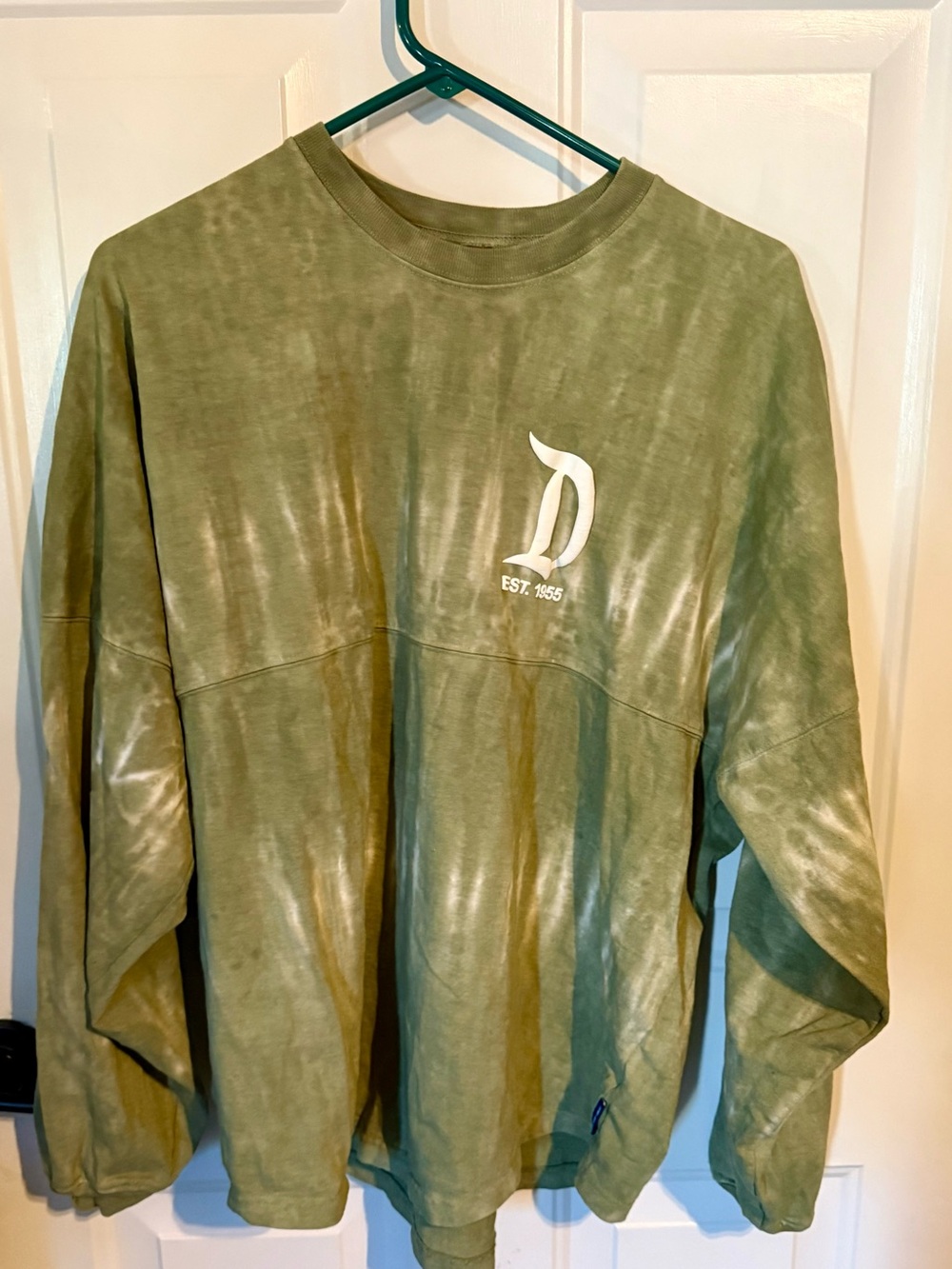 Official Disneyland Resort Spirit Jersey. Olive Green Mineral Wash
